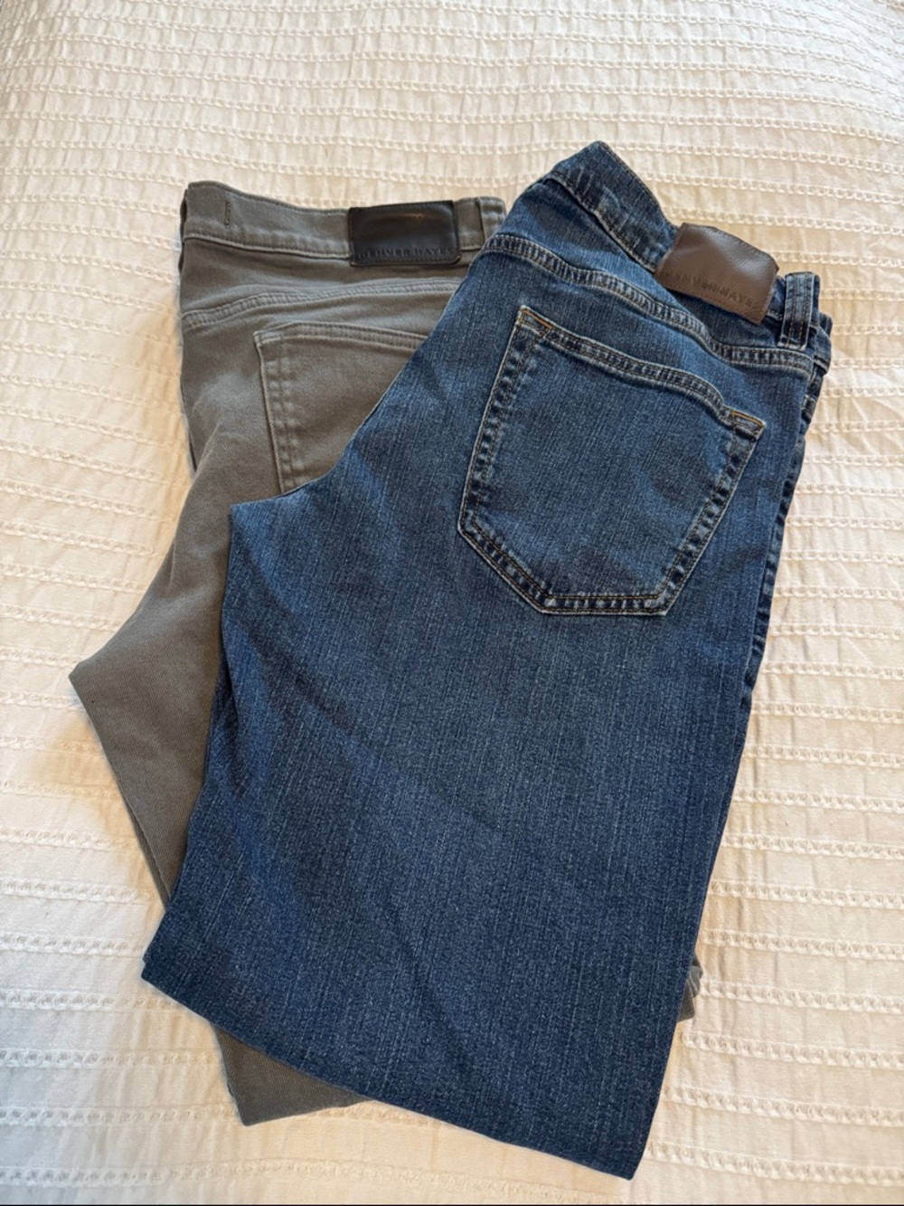 Denver Hayes Men's Straight Jeans - Blue and Gray